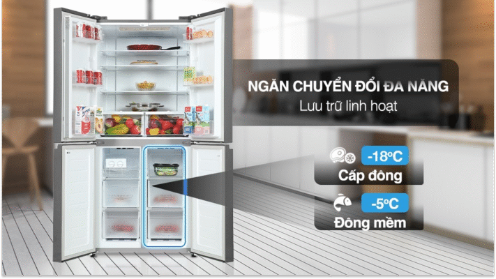 Tủ lạnh Casper RM-520VT có kích thước chiều cao 180,6cm và chiều rộng 79,4cm Tủ lạnh Casper RM-520VT có kích thước chiều cao 180,6cm và chiều rộng 79,4cm