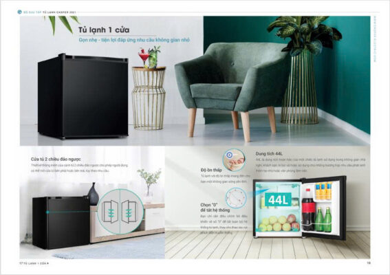 Tủ lạnh mini Casper RO-45PB sở hữu thiết kế 1 cửa nhỏ gọn Tủ lạnh mini Casper RO-45PB sở hữu thiết kế 1 cửa nhỏ gọn