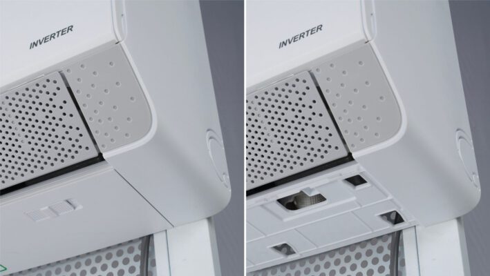 Điều hòa Casper QH-24IU36A được thiết kế theo cấu trúc nguyên khối với mặt đáy tháo rời