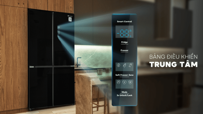 Tủ lạnh Casper ProFresh được trang bị bảng điều khiển cảm ứng Smart Control tích hợp màn hình LED hiển thị trực quan ngay bên ngoài cửa tủ. Tủ lạnh Casper ProFresh được trang bị bảng điều khiển cảm ứng Smart Control tích hợp màn hình LED hiển thị trực quan ngay bên ngoài cửa tủ.