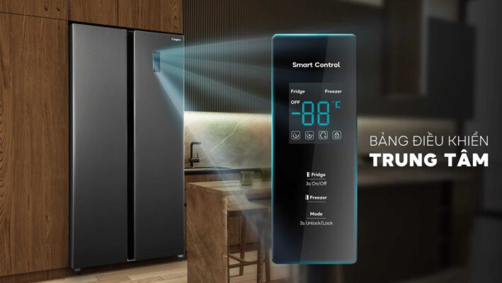 Tủ lạnh Casper EcoFresh được trang bị bảng điều khiển LED Smart Control hiện đại đặt ngay bên ngoài cửa tủ. Tủ lạnh Casper EcoFresh được trang bị bảng điều khiển LED Smart Control hiện đại đặt ngay bên ngoài cửa tủ.